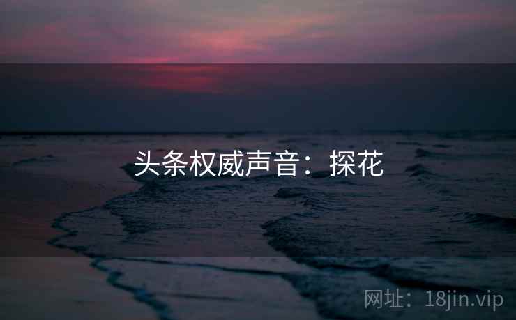 头条权威声音：探花