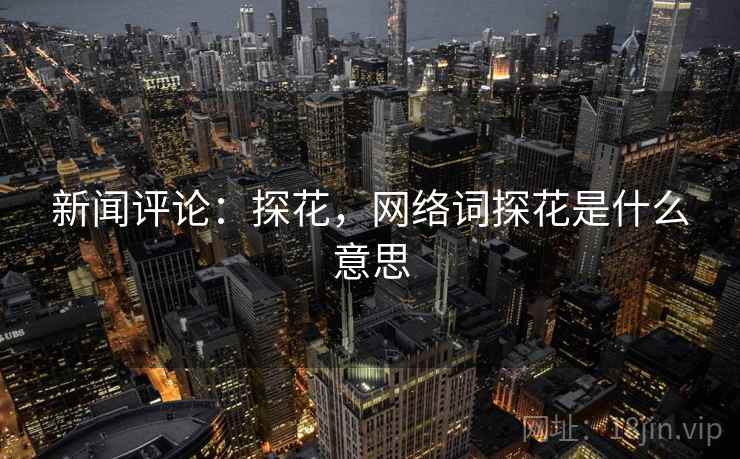 新闻评论:探花,网络词探花是什么意思