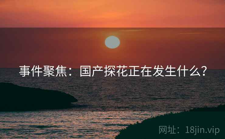 事件聚焦:国产探花正在发生什么?