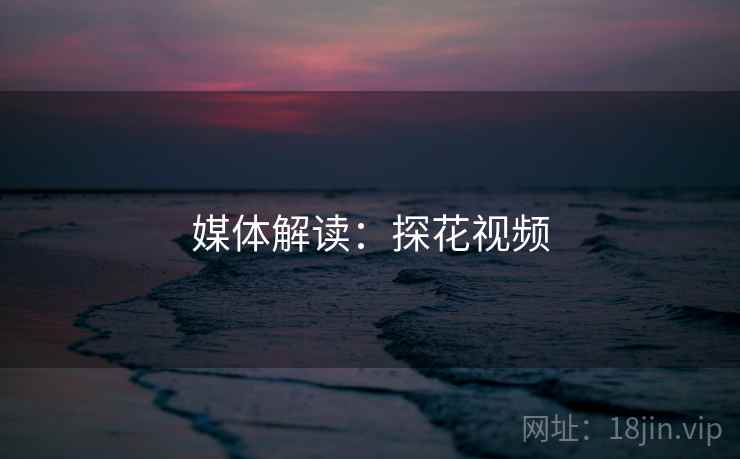 媒体解读:探花视频 媒体解读:探花视频