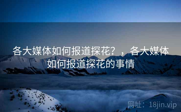 各大媒体如何报道探花?,各大媒体如何报道探花的事情 各大媒体如何报道探花?,各大媒体如何报道探花的事情